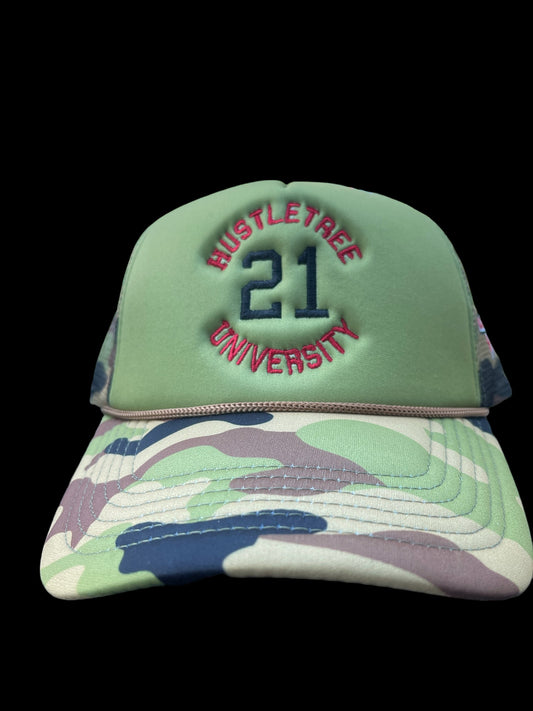 Camo Trucker Hustle Tree Cap